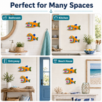 Whimsical Spring-Mouth Fish Wall Decor