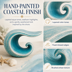 Sculptural Ocean Wave Floating Shelf