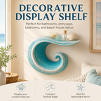 Sculptural Ocean Wave Floating Shelf