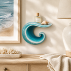 Sculptural Ocean Wave Floating Shelf