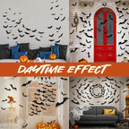 🔥 2026 3D LED Bat Wall Decorations – 12/24PCS Light-Up Halloween Decor for Walls, Windows & Parties