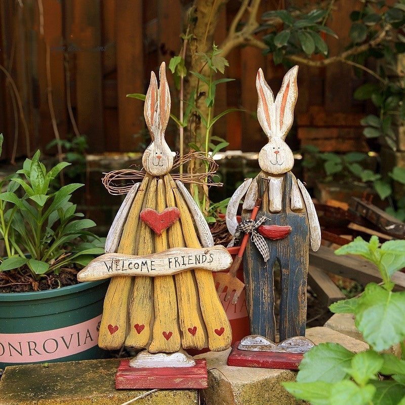 Easter Rustic Vintage Style Bunny Decoration