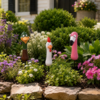 🌿 Funny Peeking Bird Garden Stakes – 3-Piece Whimsical Yard Decor