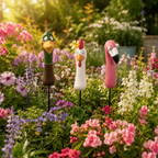 🌿 Funny Peeking Bird Garden Stakes – 3-Piece Whimsical Yard Decor