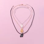Magnetic Rhinestone Star, Moon & Sun Necklaces (3pc)