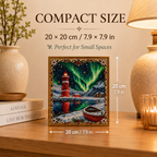 ✨ Aurora Lighthouse DIY Pearl Painting – Sparkling Winter Landscape Decor
