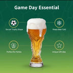 Football Trophy Beer Glass