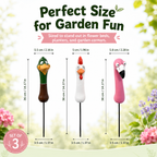 🌿 Funny Peeking Bird Garden Stakes – 3-Piece Whimsical Yard Decor