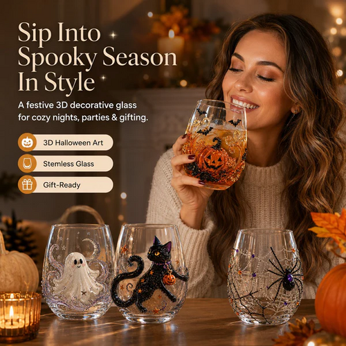 3D Halloween Glassware Collection | Spooky Designs, Festive Sips & Cozy Fall Moments