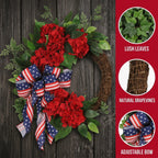 Lighted Artificial Patriotic Wreath