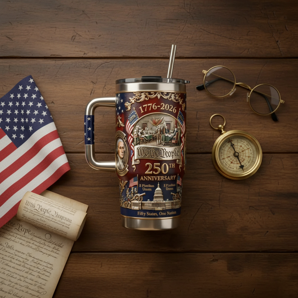 U.S. 250th Anniversary Commemorative Travel Tumbler (1776-2026)