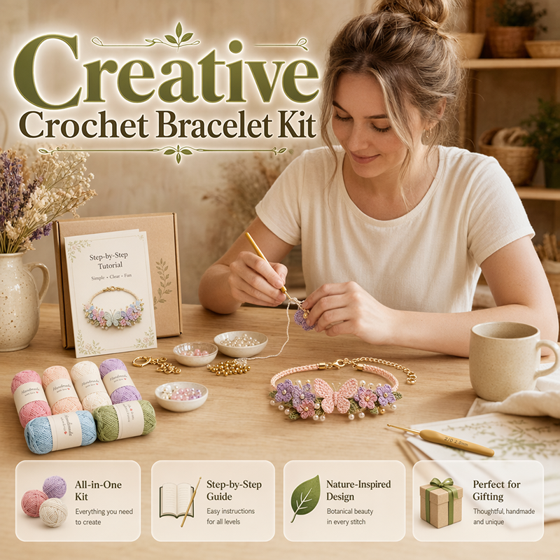 Nature-Inspired DIY Crochet Bracelet Kit