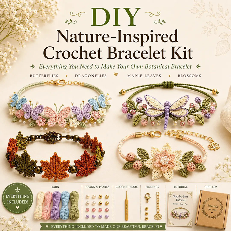 Nature-Inspired DIY Crochet Bracelet Kit
