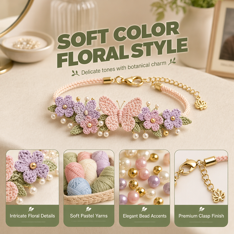 Nature-Inspired DIY Crochet Bracelet Kit